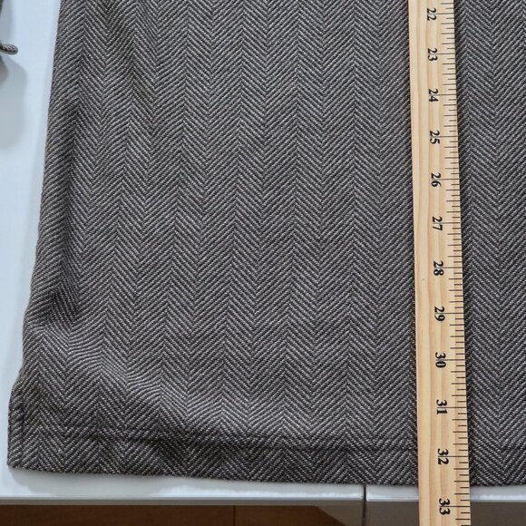 Vtg L.L. Bean Polo Shirt Men XL Tall Beige Herringbone LS Buttons Collar Cottage - Picture 9 of 16